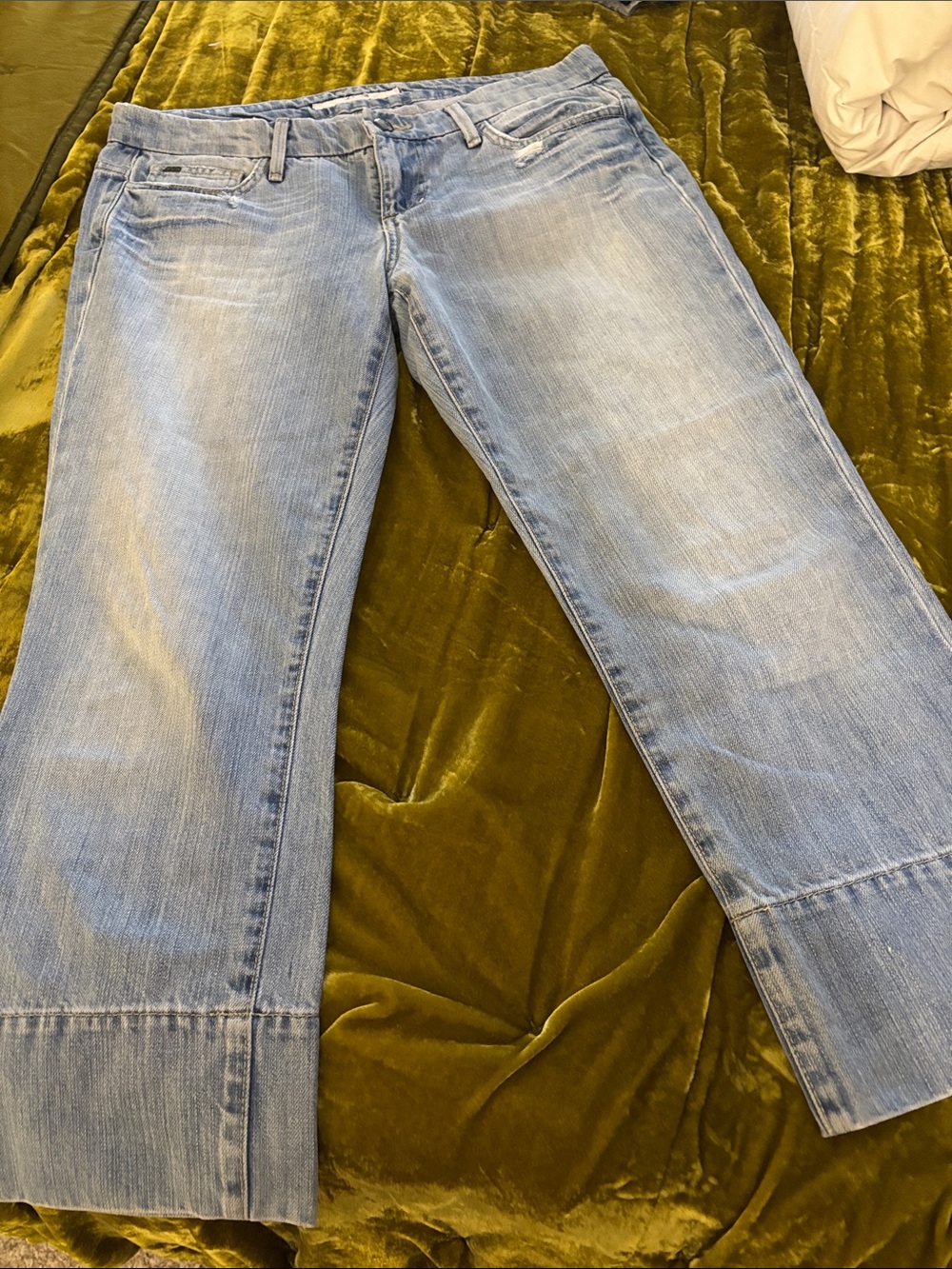 Joe's Jeans Light Blue Cropped Straight Jeans